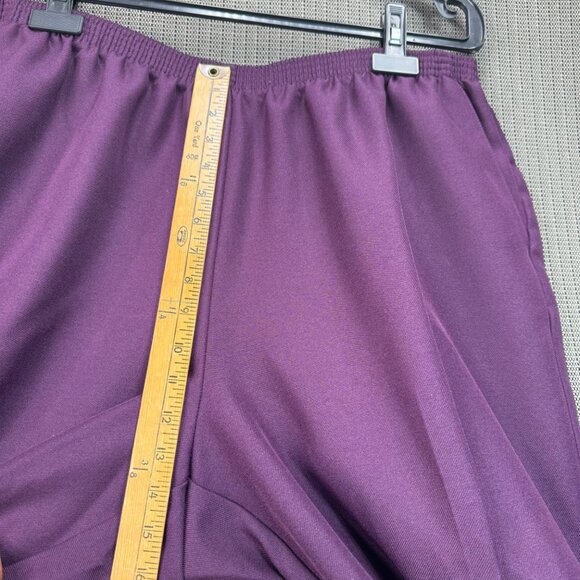 Alfred Dunner Womens Plus Size 24W Plum Elastic waist Pull-On Pants - Picture 8 of 10